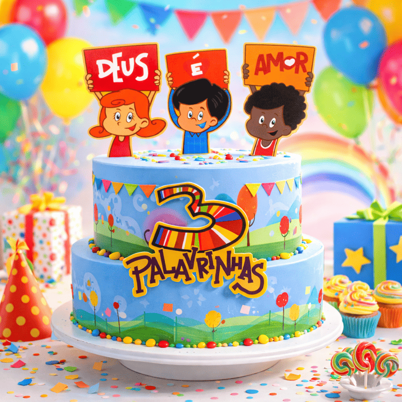 Miniatura 8 de Kit Festa 3 Palavrinhas Completo | Arquivos Silhouette + PDF Personalizados