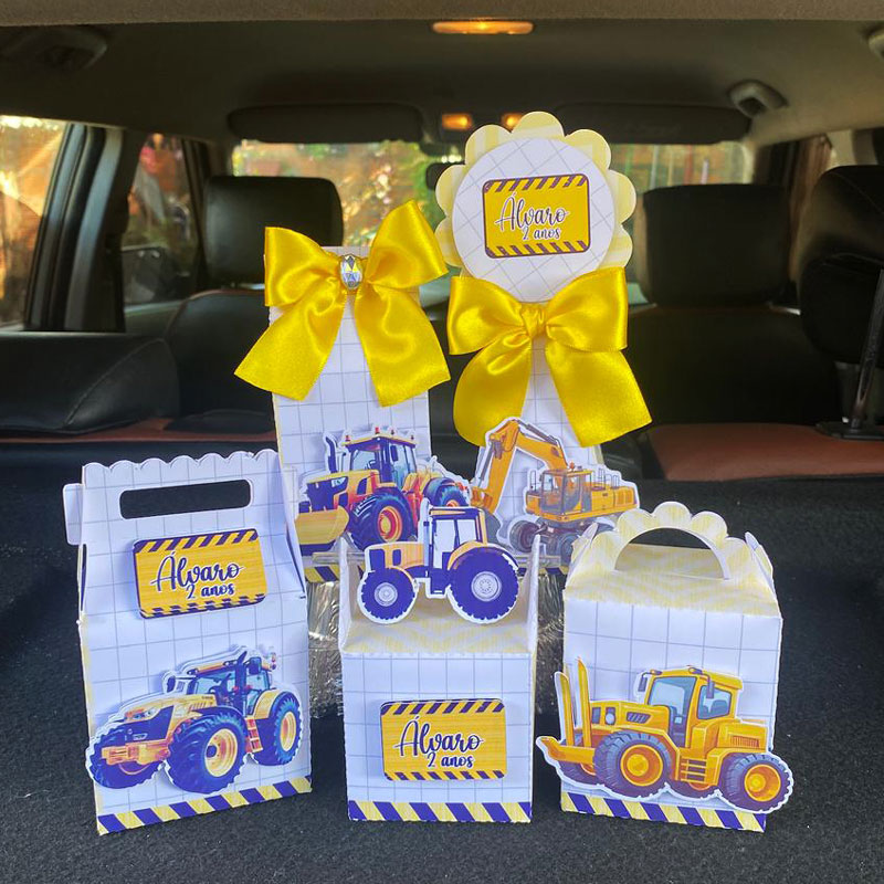 Kit Festa Trator Completo | Arquivos Silhouette + PDF + Fontes