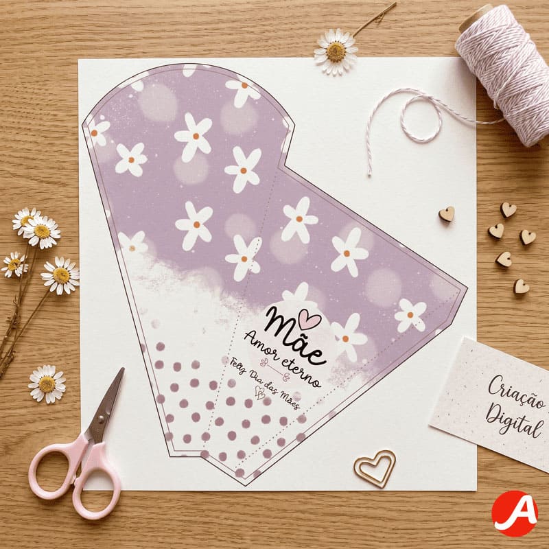 Miniatura 3 de Envelope para Flores Dia das Mães “Mãe Amor Eterno” | PNG + PDF + Studio