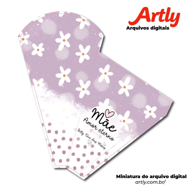 Miniatura 2 de Envelope para Flores Dia das Mães “Mãe Amor Eterno” | PNG + PDF + Studio