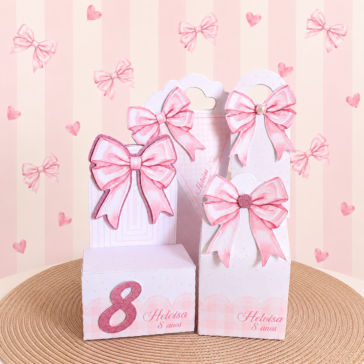 Miniatura 4 de Kit Festa Personalizado Laços | PDF + Studio Silhouette