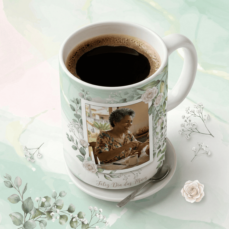 Miniatura 3 de Arte Caneca Dia das Mães Ela é Forte e Guerreira | PNG + PDF + AI Personalizada