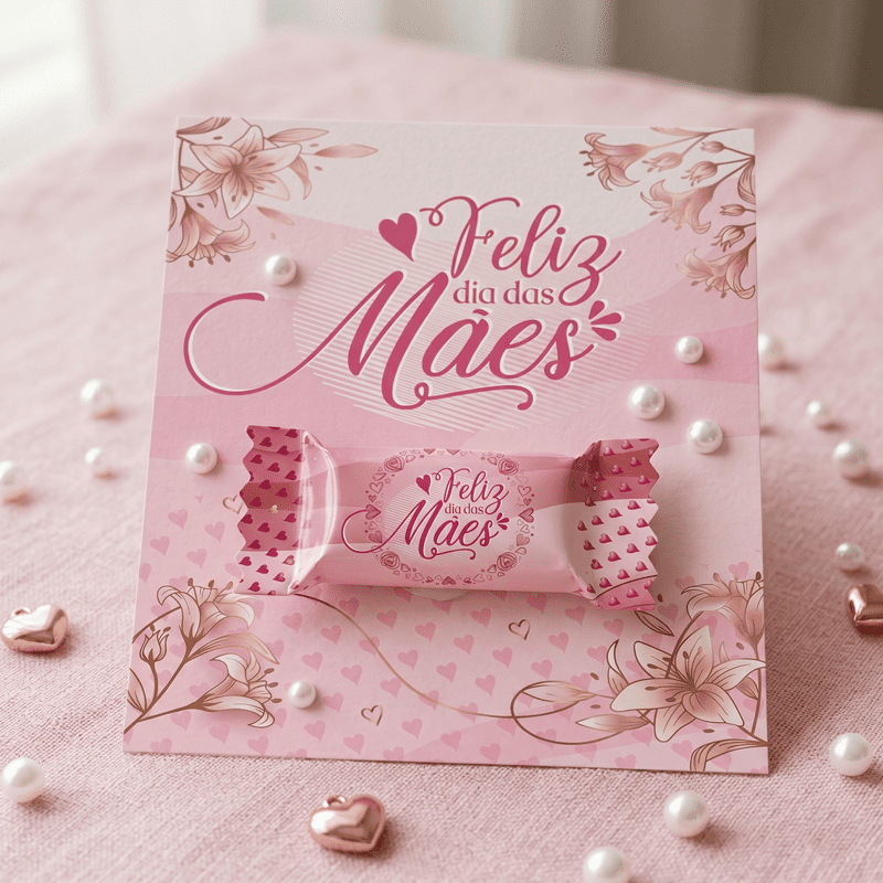 Card de Balas Dia das Mães Imprimível | PNG + PDF Lembrancinha Personalizada