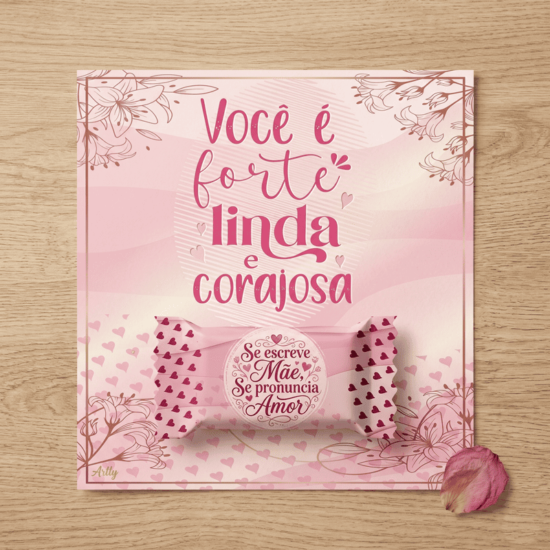 Miniatura 2 de Card de Balas Dia das Mães Imprimível | PNG + PDF Lembrancinha Personalizada