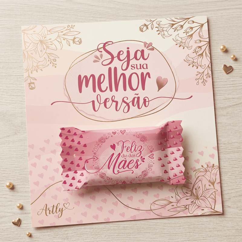 Miniatura 4 de Card de Balas Dia das Mães Imprimível | PNG + PDF Lembrancinha Personalizada