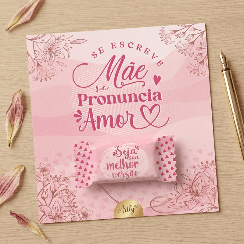 Miniatura 5 de Card de Balas Dia das Mães Imprimível | PNG + PDF Lembrancinha Personalizada