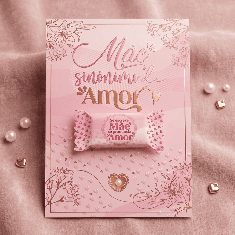 Miniatura 6 de Card de Balas Dia das Mães Imprimível | PNG + PDF Lembrancinha Personalizada