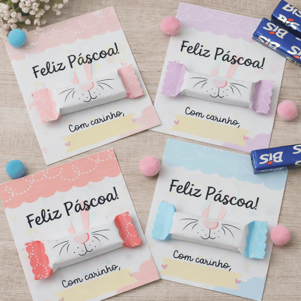 Miniatura 2 de Kit Card Bis Páscoa | Arquivos PNG + PDF + Silhouette + Fotos + Fontes