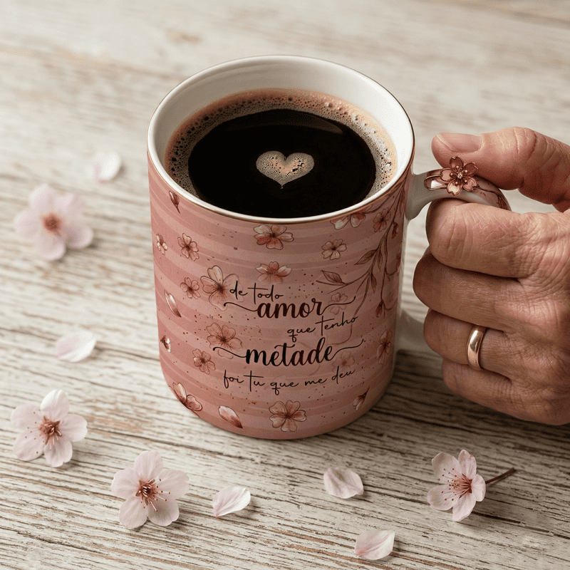Miniatura 4 de Arte Caneca Floral Dia das Mães com Foto | PNG + PDF + AI