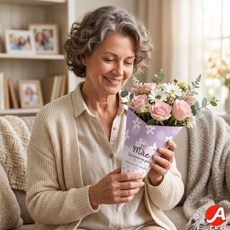 Miniatura 3 de Envelope para Flores Dia das Mães “Seu Amor Me Guia” | PNG + PDF + Studio