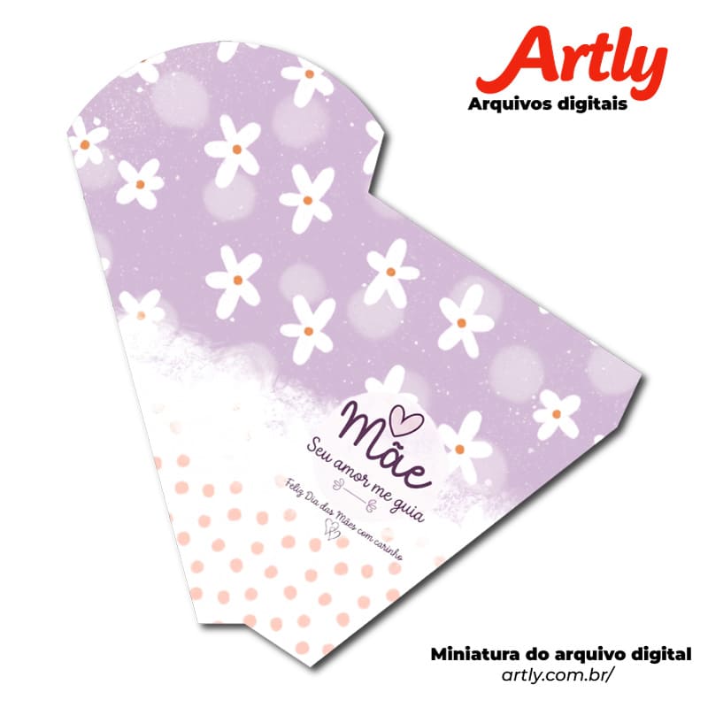 Miniatura 5 de Envelope para Flores Dia das Mães “Seu Amor Me Guia” | PNG + PDF + Studio
