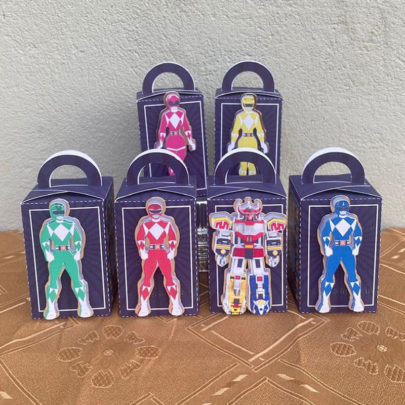 Miniatura 4 de Kit Festa Power Rangers Completo | Arquivos Silhouette + PDF + Fontes