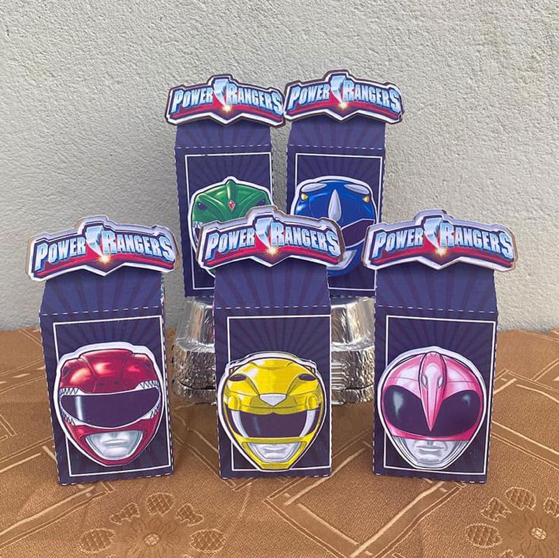 Miniatura 3 de Kit Festa Power Rangers Completo | Arquivos Silhouette + PDF + Fontes