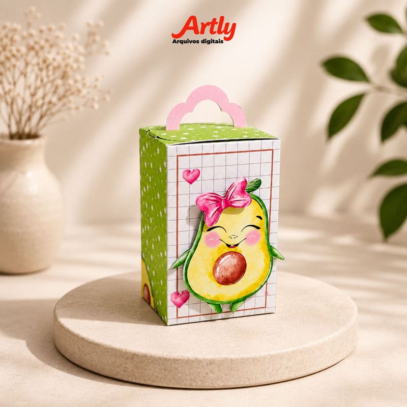 Miniatura 3 de Kit Festa Personalizado Abacate Cute | PDF + Studio Silhouette