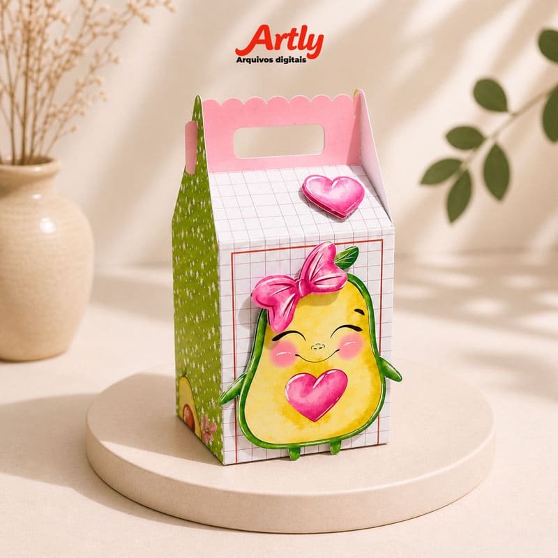 Miniatura 6 de Kit Festa Personalizado Abacate Cute | PDF + Studio Silhouette