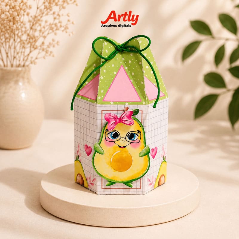 Miniatura 7 de Kit Festa Personalizado Abacate Cute | PDF + Studio Silhouette