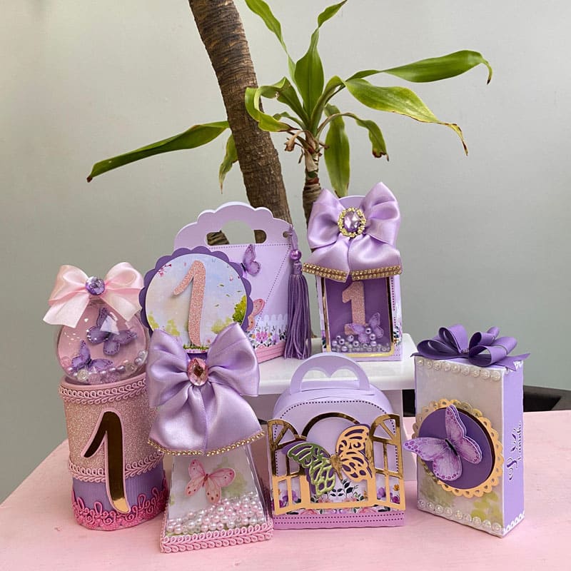 Miniatura 5 de Kit Festa Jardim Lilás Completo | Arquivos Silhouette + PDF Personalizados