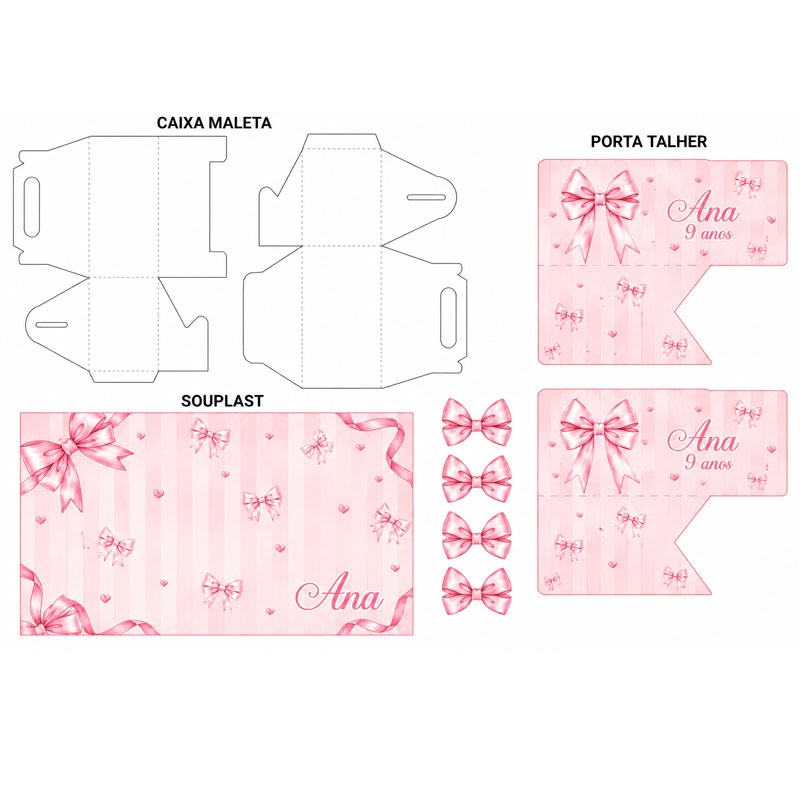 Miniatura 4 de Kit Mesa Posta Laços | PDF + Studio Silhouette