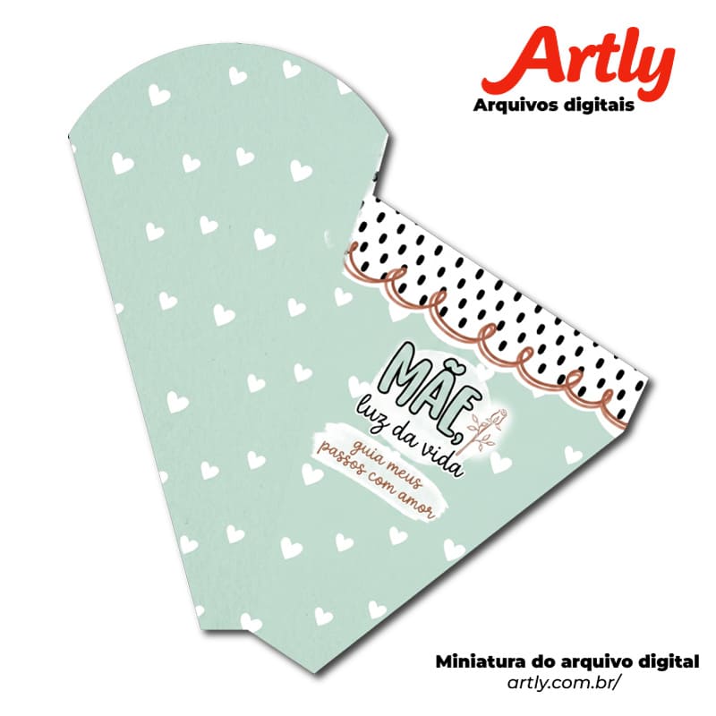 Miniatura 3 de Envelope para Flores Dia das Mães “Mãe Luz da Vida” | PNG + PDF + Studio