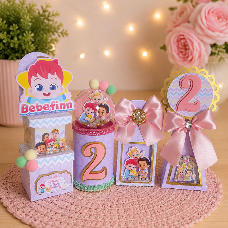 Miniatura 3 de Kit Festa Personalizado Bebefinn | PDF + Studio Silhouette