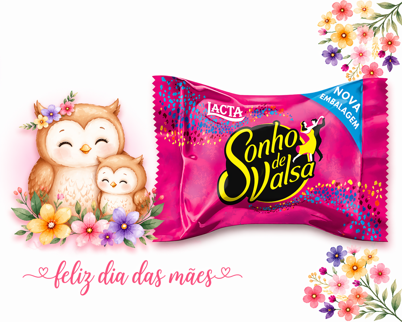 Miniatura 3 de Card Dia das Mães para Bombom Sonho de Valsa | Arquivo Digital PNG + PDF