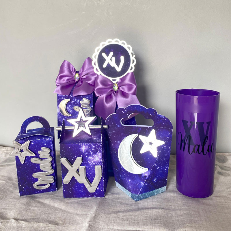 Kit Festa Galáxia Completo | Arquivos Silhouette + PDF + Fontes - imagem 3